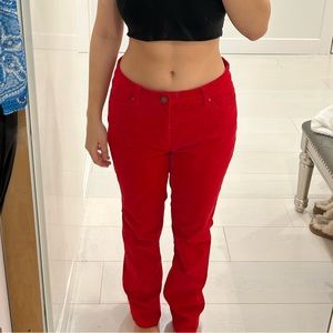 Red boys baggy pants but they can be worn by anyone!